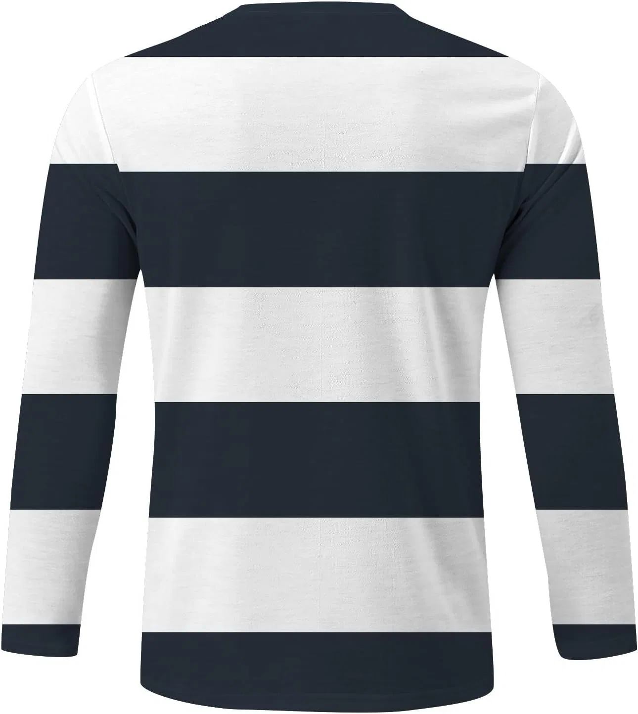Мужская свободная футболка с длинным рукавом Orange Striped, Black — фото 4