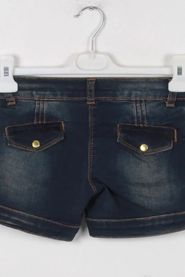 Детские шорты джинсовые с золотыми пуговицами Incity, Navy Blue — фото 4
