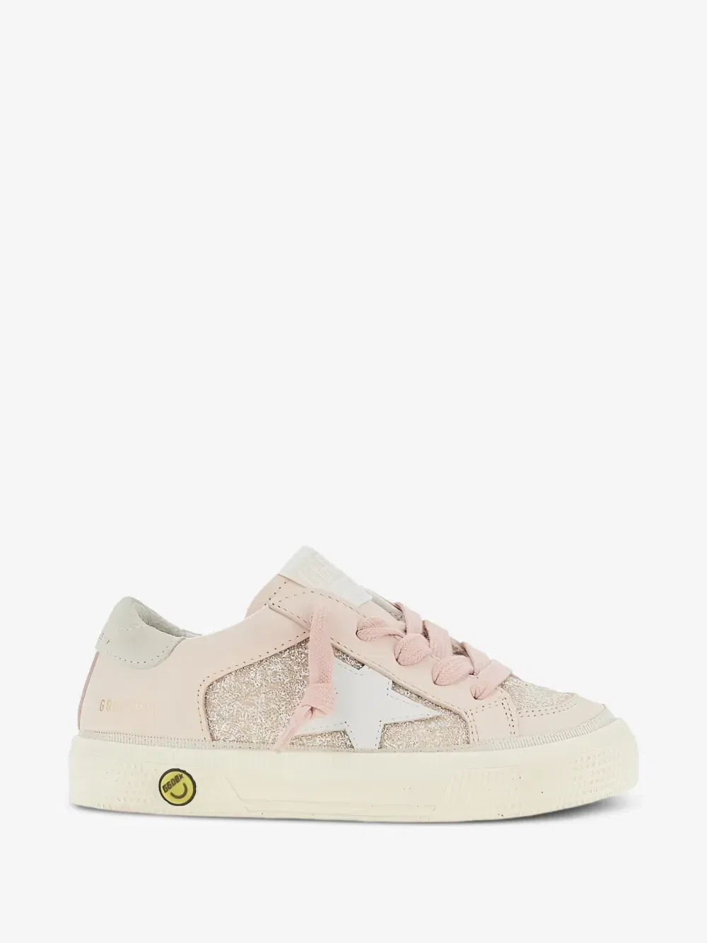 Кроссовки May с блестками Golden Goose Kids, бежевый