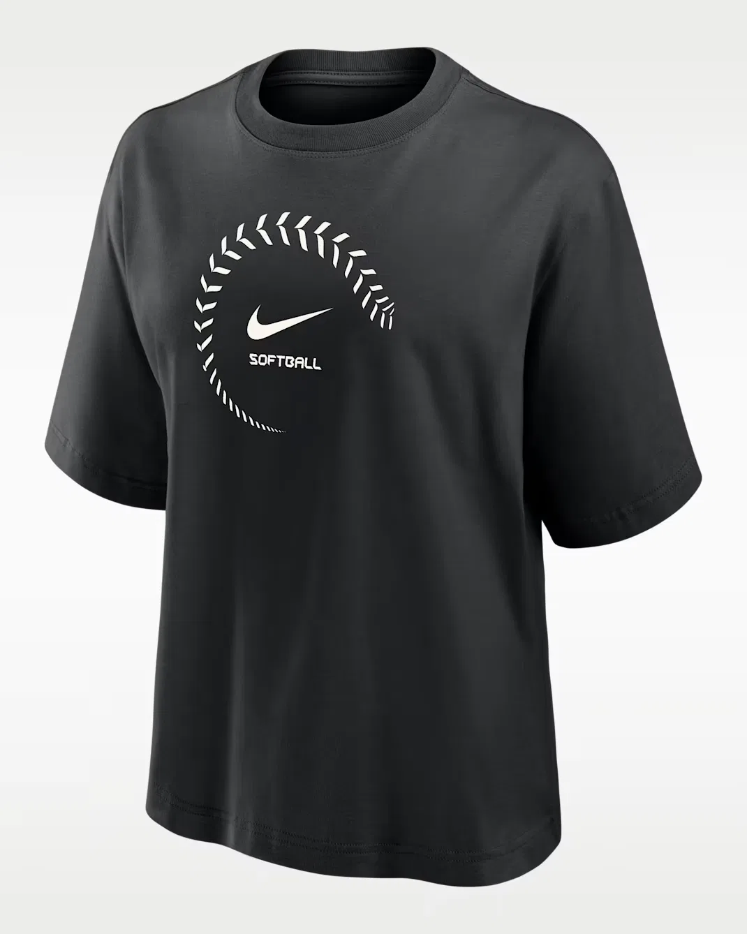 Женская футболка свободного кроя для софтбола Nike Swoosh, Black