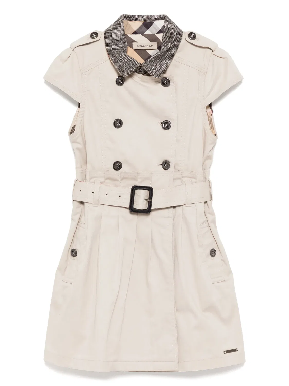 Платье с двойной застежкой Burberry, нейтральный