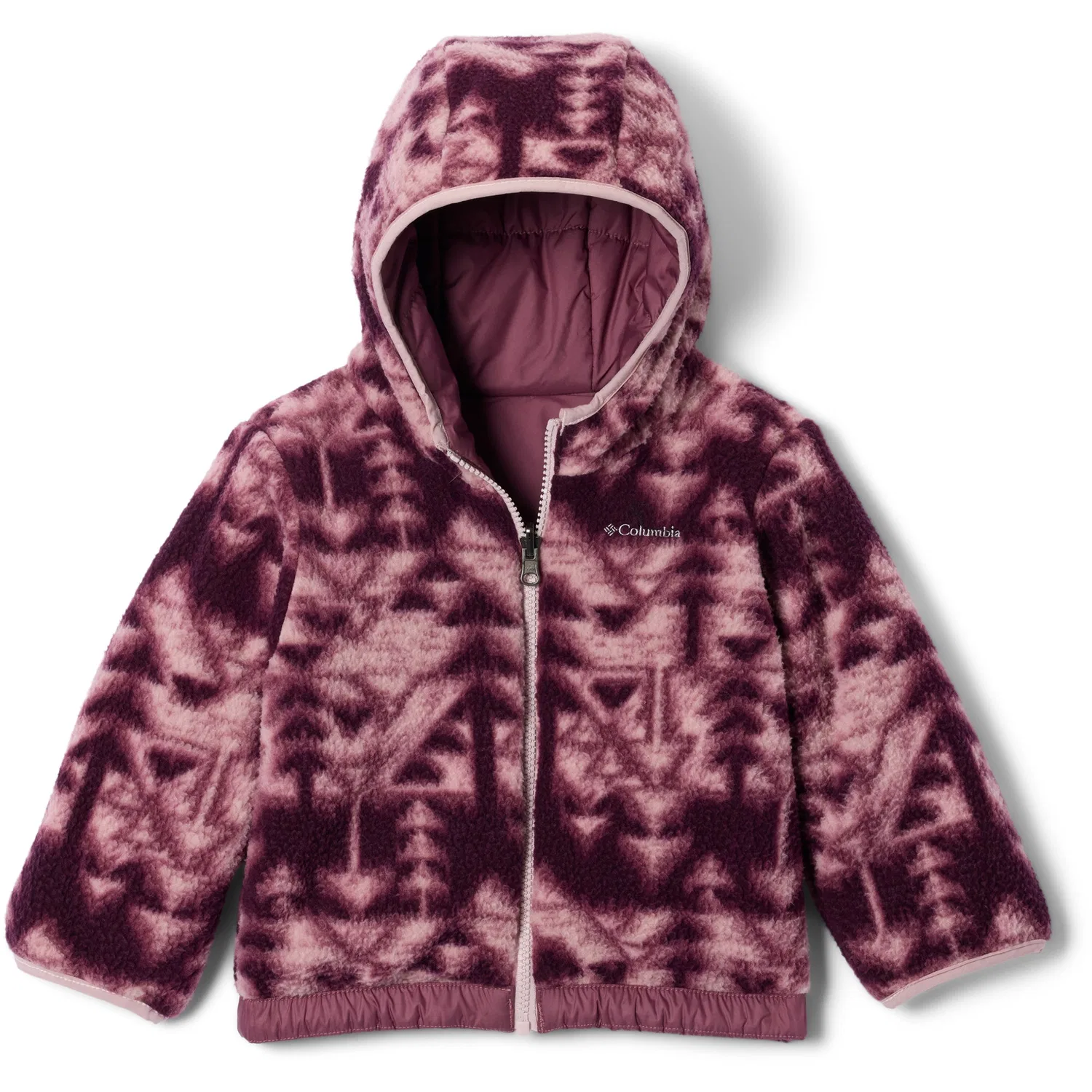 Детская утепленная куртка с капюшоном двусторонняя Double Trouble III Columbia, Antique Mauve — фото 3