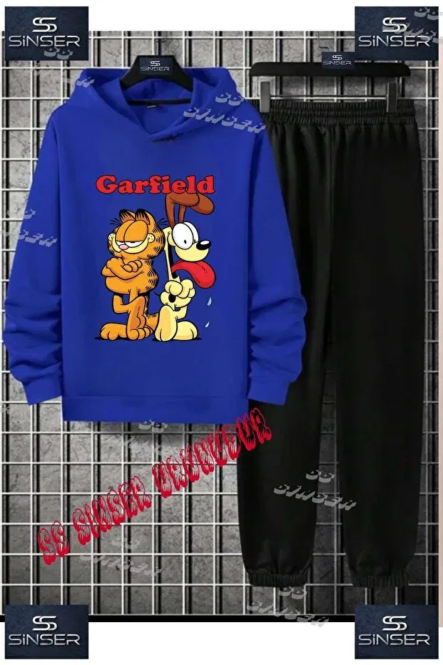Детский спортивный костюм с принтом Garfield Dog Ss Sinser, Blue Black