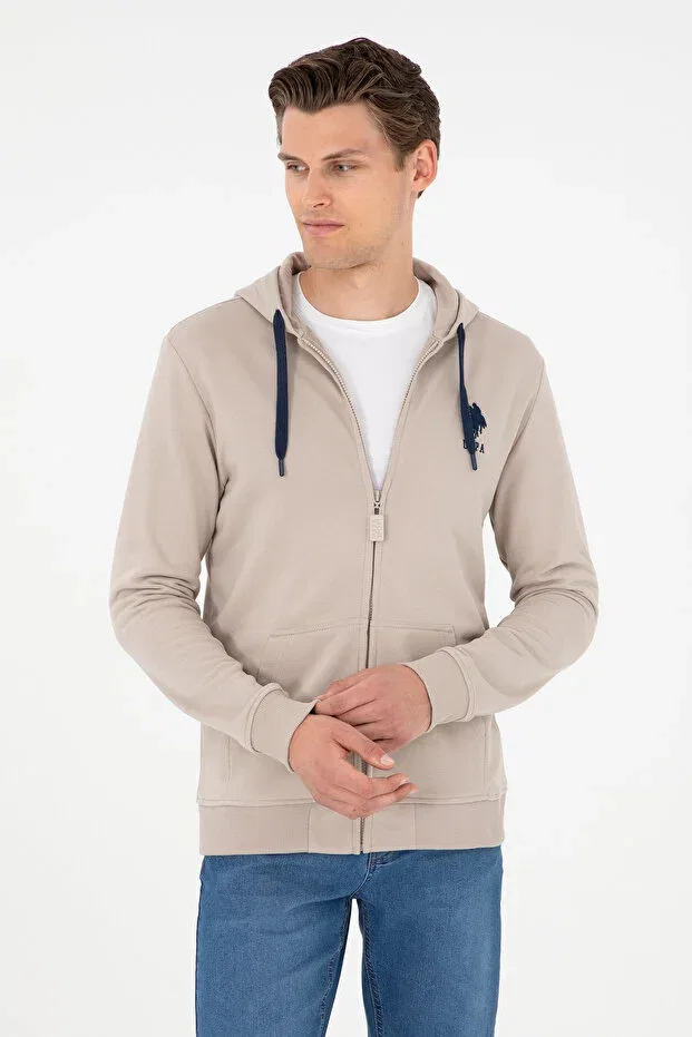 Мужской кардиган из вязаного камня U.S. Polo Assn., Stone