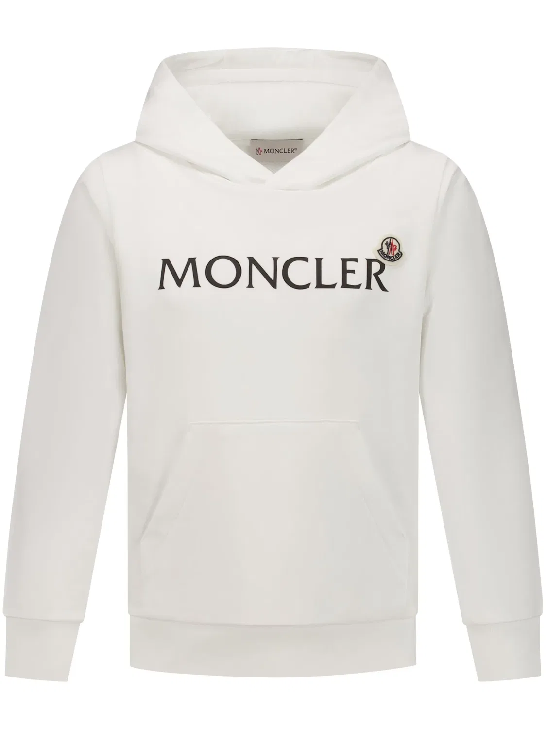 Худи с принтом логотипа Moncler, белый