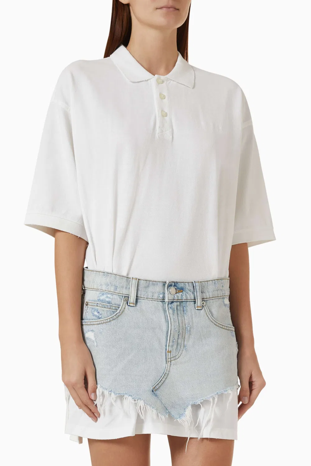 Платье-мини с коротким рукавом Layered Polo Alexander Wang