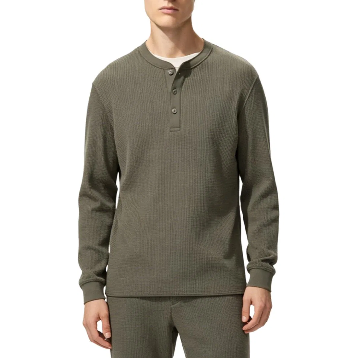Футболка унисекс с круглым вырезом Olive Green UNIQLO, Olive Green
