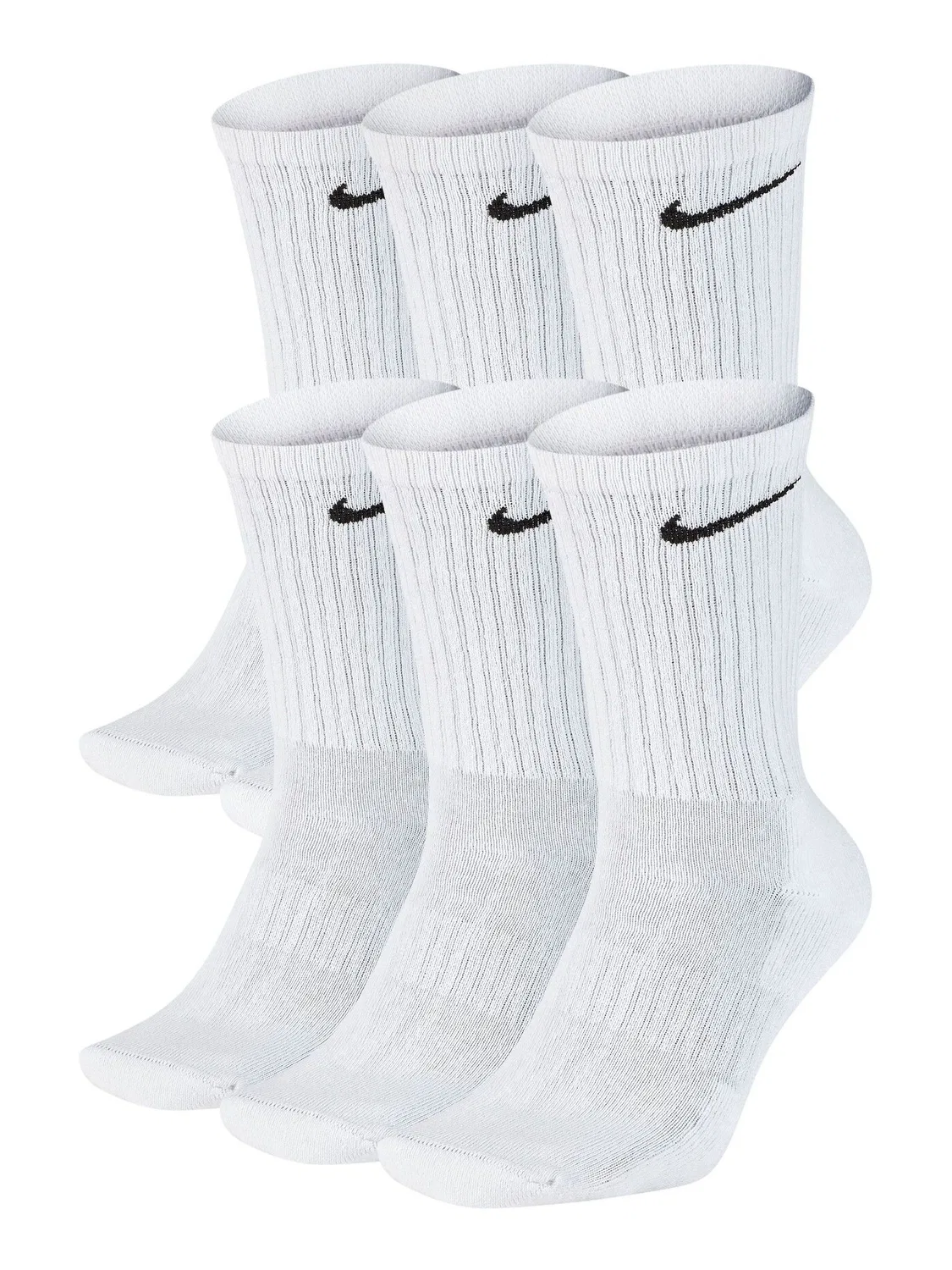 Носки Nike Everyday Cushioned Crew, белые — фото 2