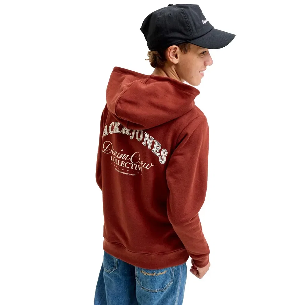 Детское худи с принтом Brandes Relaxed Jack & jones, Orange — фото 2
