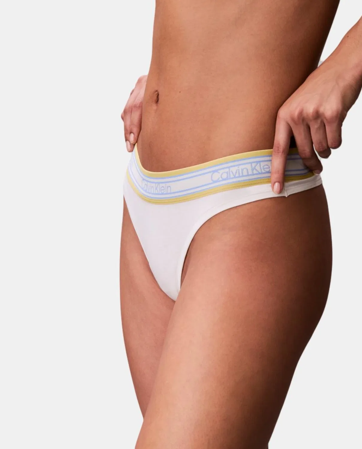 Женские танга из модала и хлопка Calvin Klein, Blanco