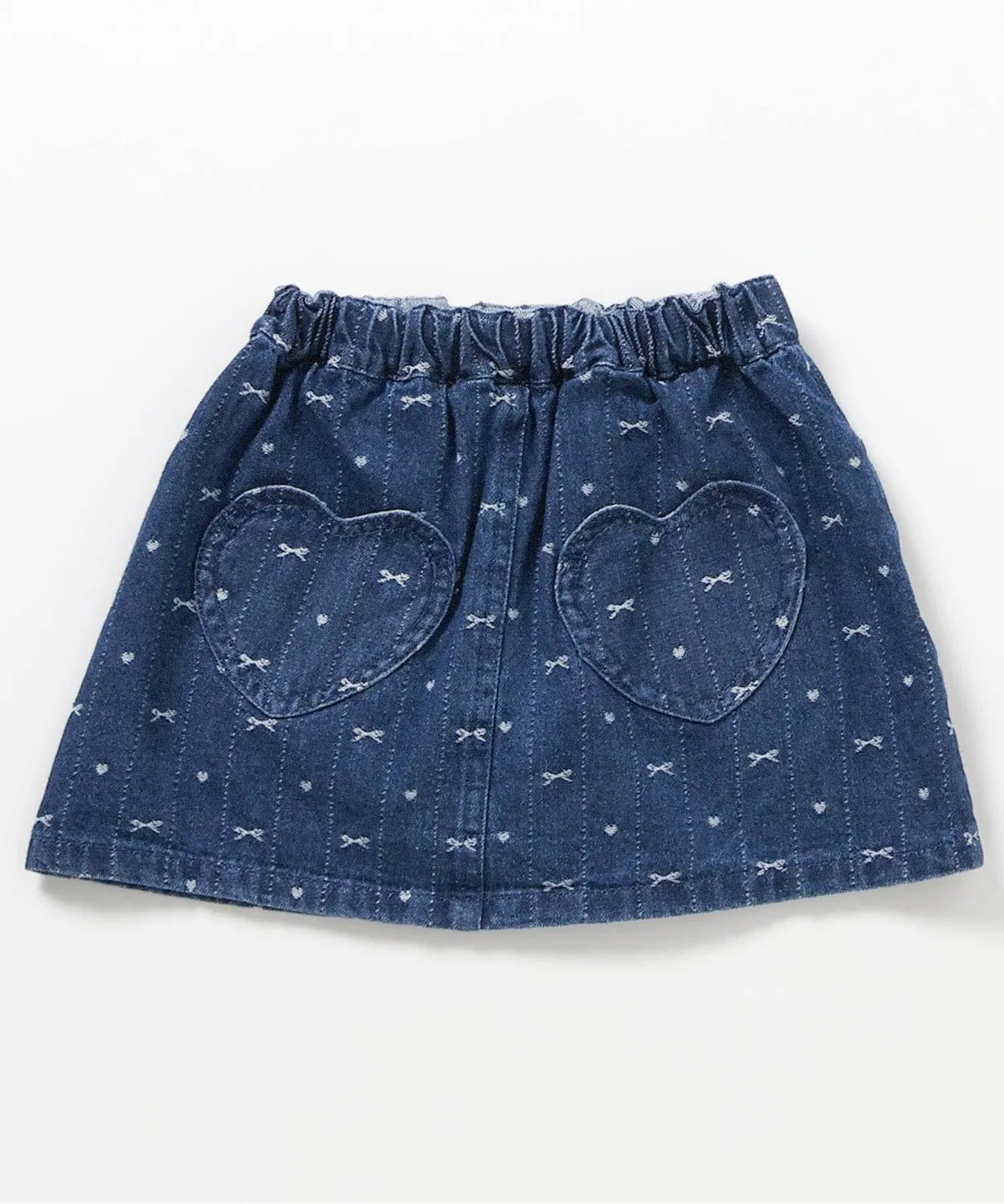 Детская юбка-шорты из денима с жаккардовым узором, модель BREEZE, Navy — фото 3
