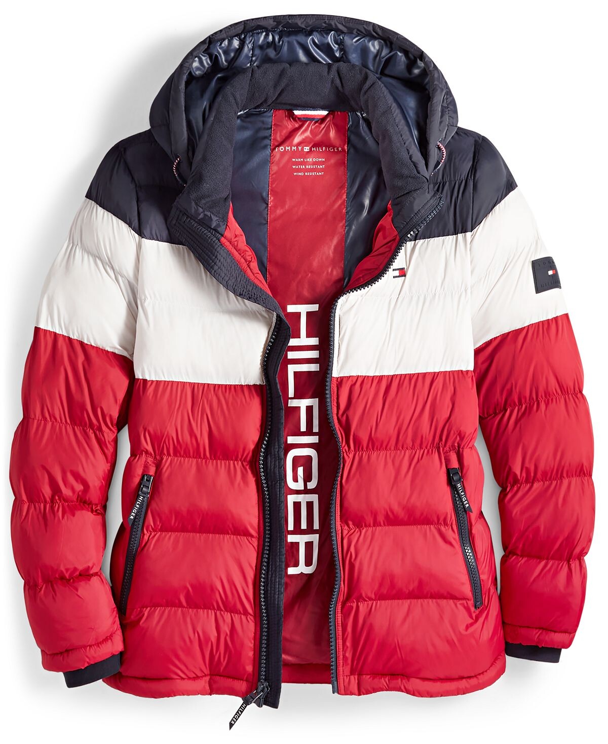 

Мужской стеганый пуховик Tommy Hilfiger, синий/белый/красный