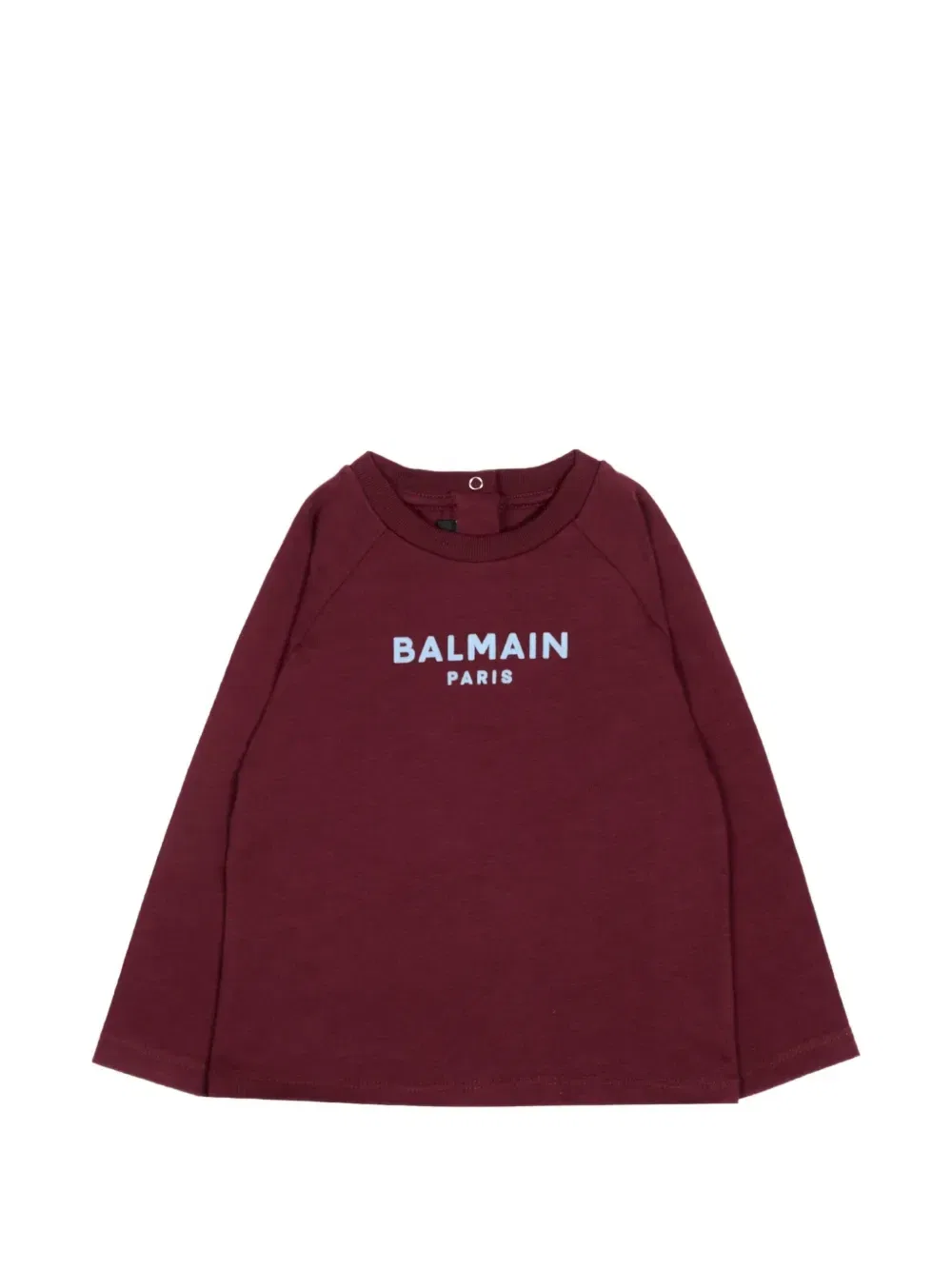 Футболка с логотипом и рукавами реглан Balmain Kids, красный