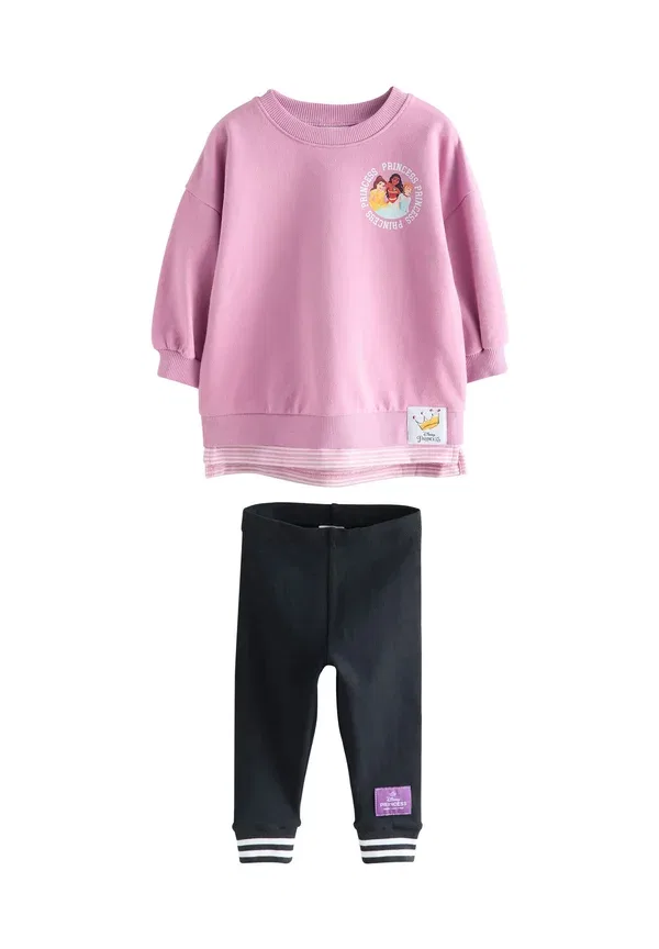 Комплект топ и леггинсы с принтом Disney Princess mock layer top and leggings set Next, purple, фиолетовый