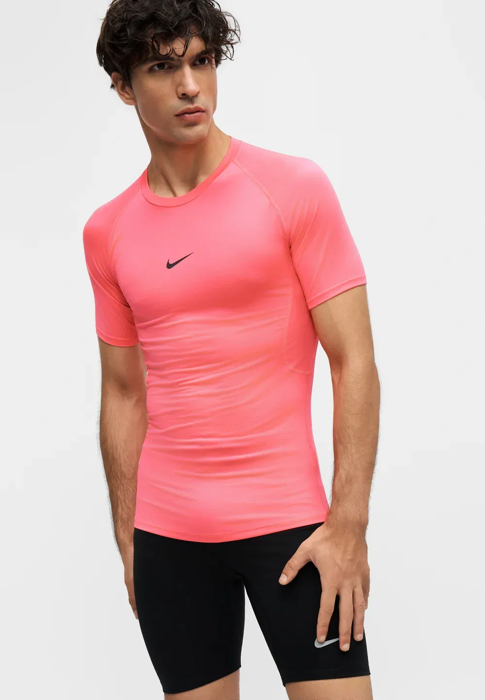 Облегающая майка Nike Performance, Pink/Black — фото 4