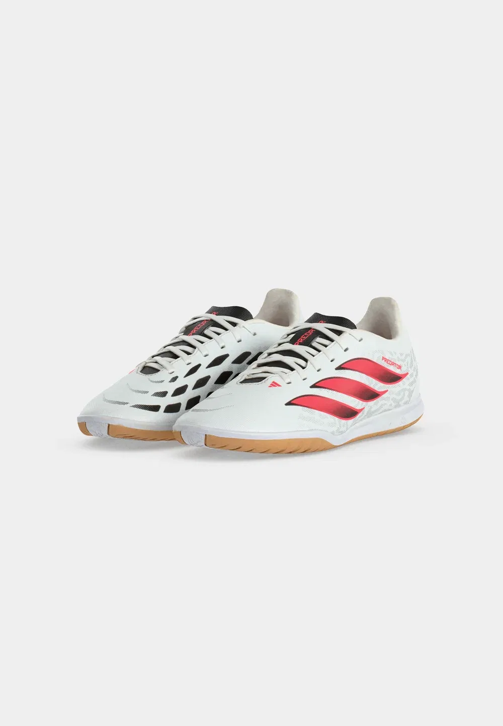Детские футбольные бутсы Predator Club Sala Indoor (унисекс) - обувь для игры в помещении Adidas Performance, Footwear White/Solar Turbo/Core Black — фото 3
