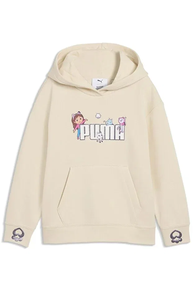 Детское худи с принтом Girls' Sweatshirt Puma, Off White