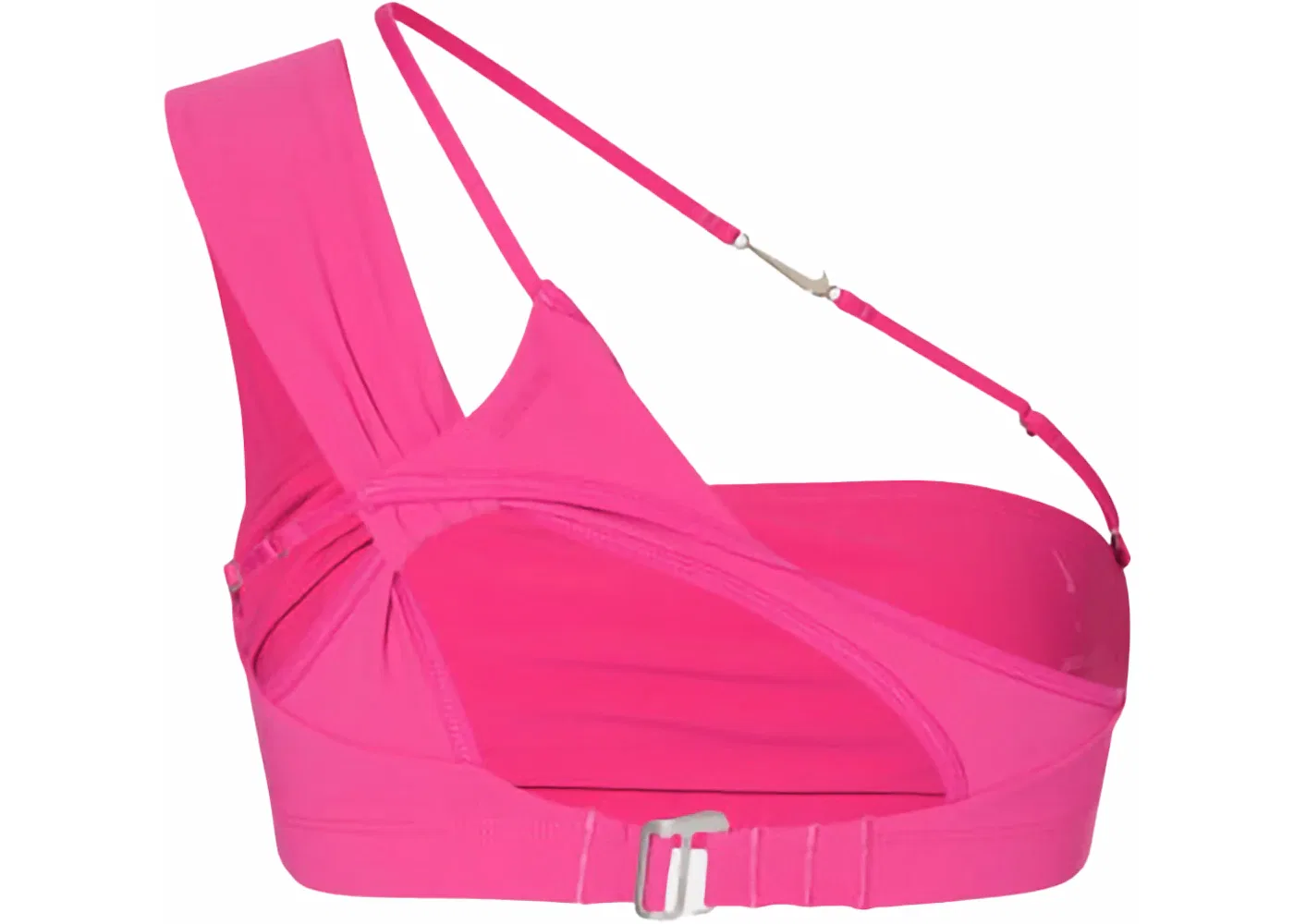 Женский спортивный бюстгальтер с драпировкой Jacquemus x Nike La Brassière Drapée, Dark Pink — фото 2
