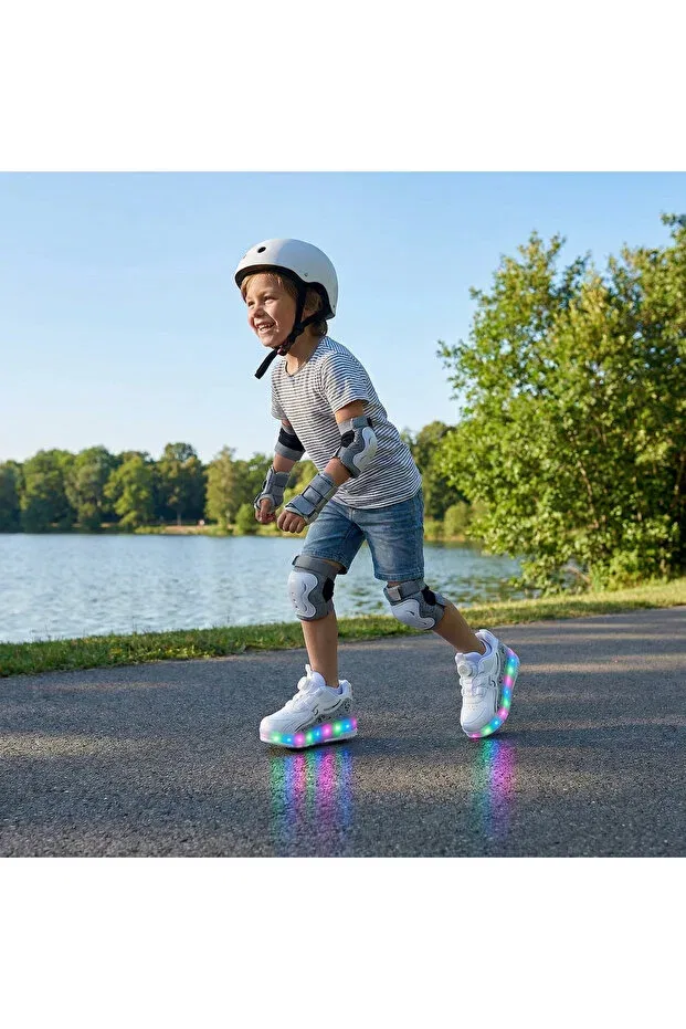 Детские оксфорды на шнуровке Roller skate shoes Rocky, White — фото 4