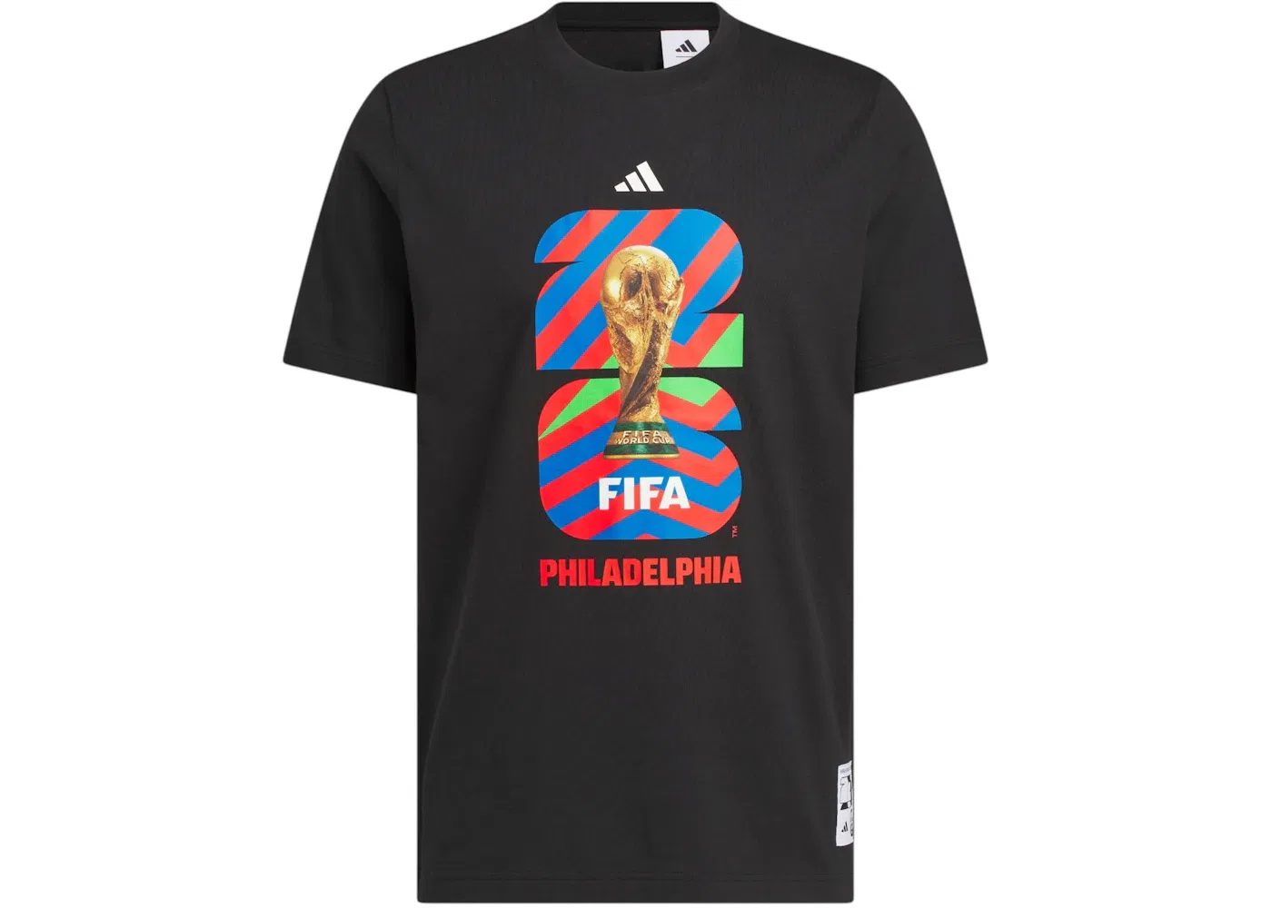 Мужская футболка с принтом Philadelphia Graphic Adidas, Black
