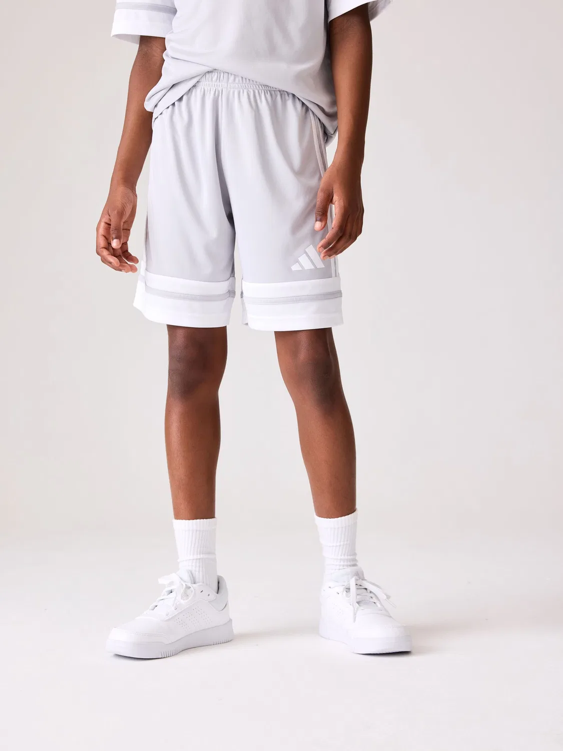 Шорты Squadra 25 adidas, бело-серые