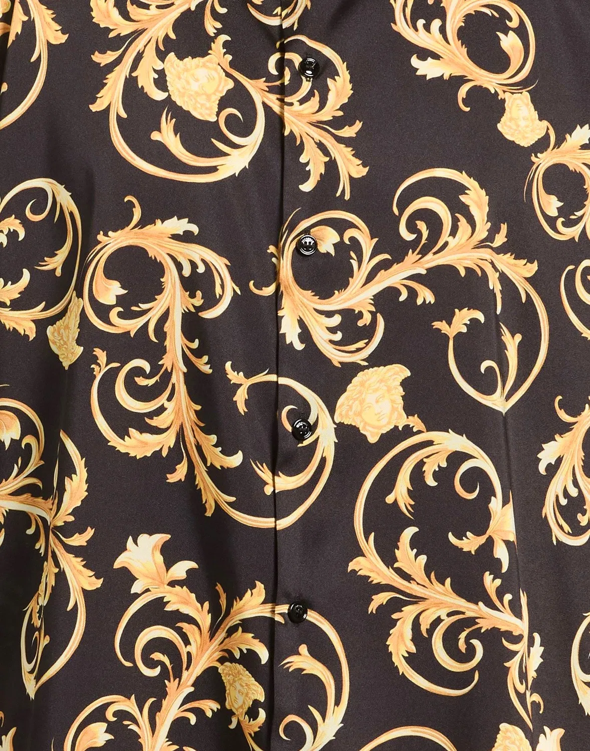 Мужская рубашка свободного кроя из полиэстера Versace, черный — фото 4