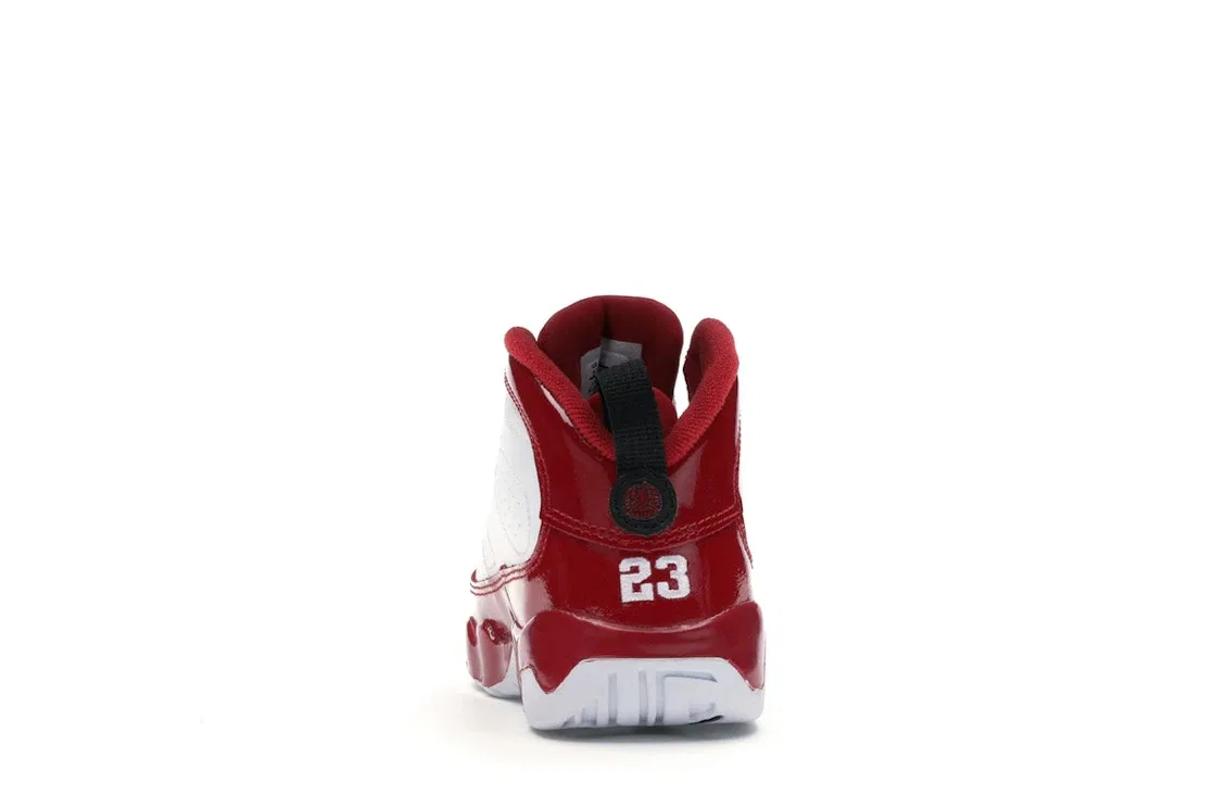 Детские кроссовки Lifestyle Jordan 9 Retro, White/Black-Gym Red — фото 4