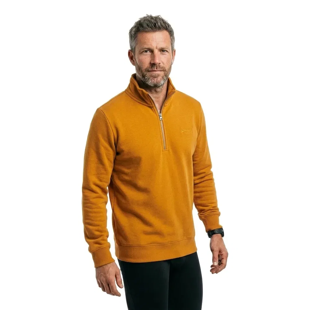 Худи с полузастежкой Superdry Vintage Logo Embroidered Henley Superdry, оранжевый — фото 3