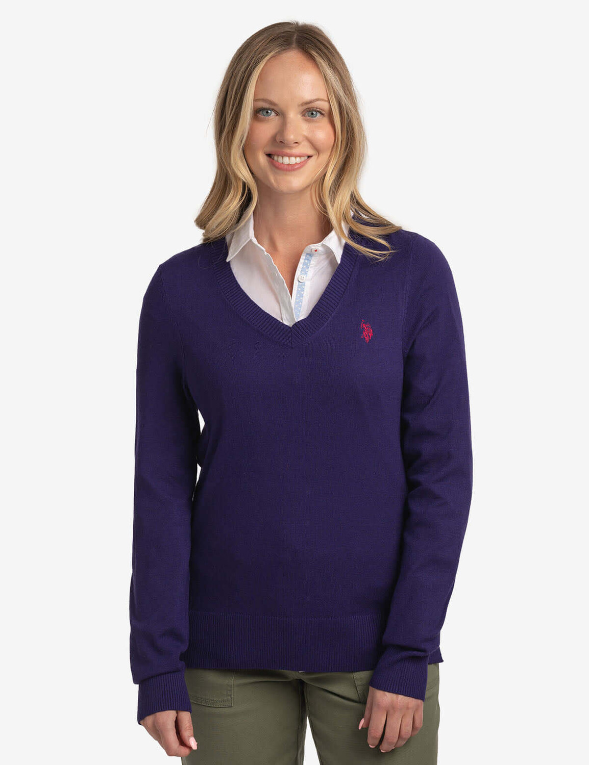 

Свитер U.S. Polo Assn. Soft Touch V-Neck, фиолетовый