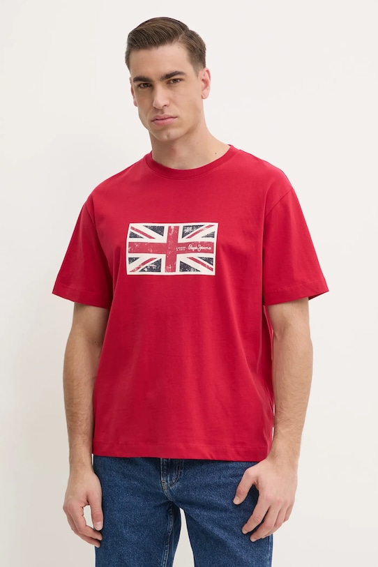 

Хлопковая футболка UNION TEE Pepe Jeans, красный