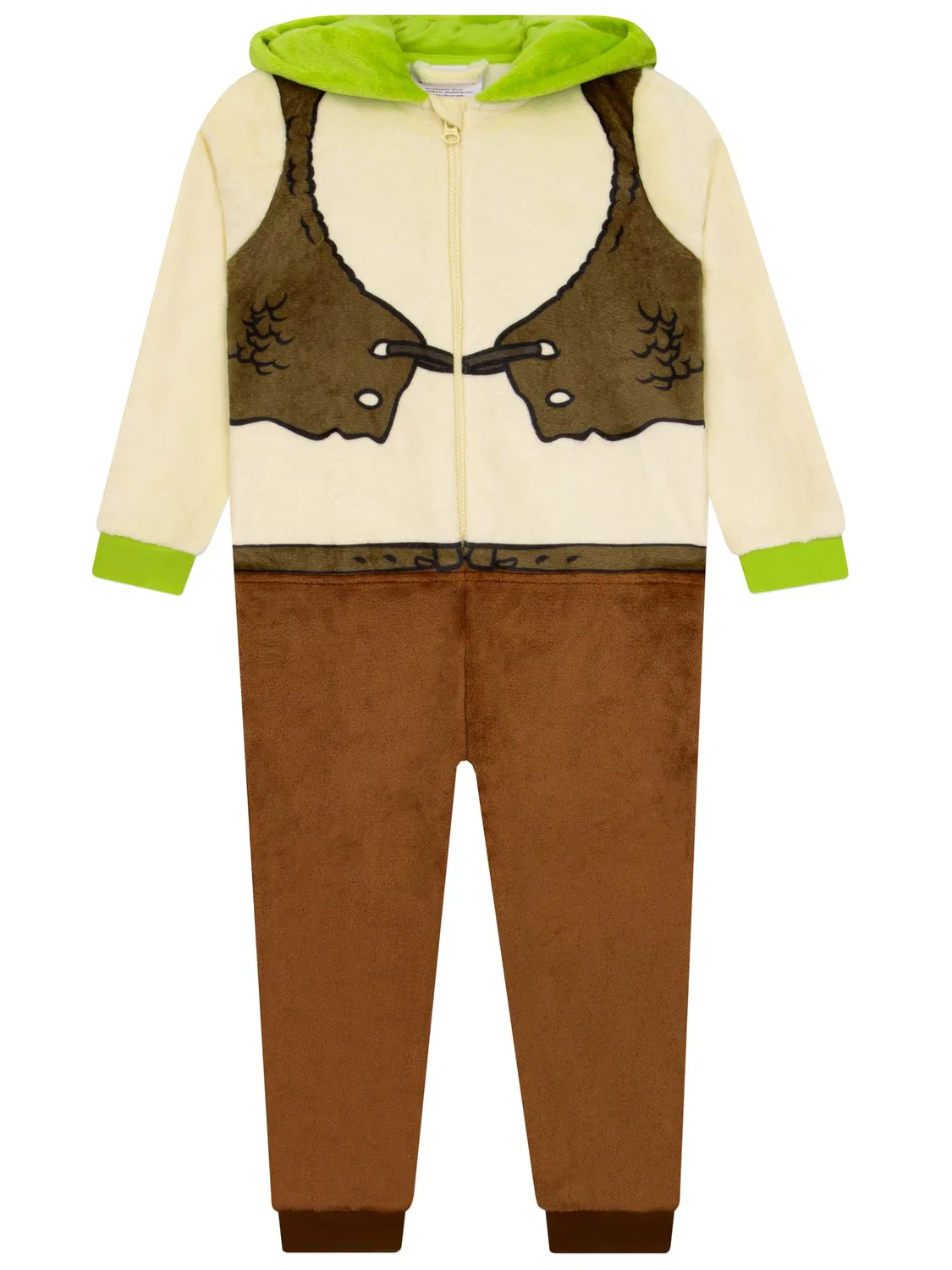 Комбинезон-пижама с капюшоном и ушками, Shrek Character, зеленый — фото 2
