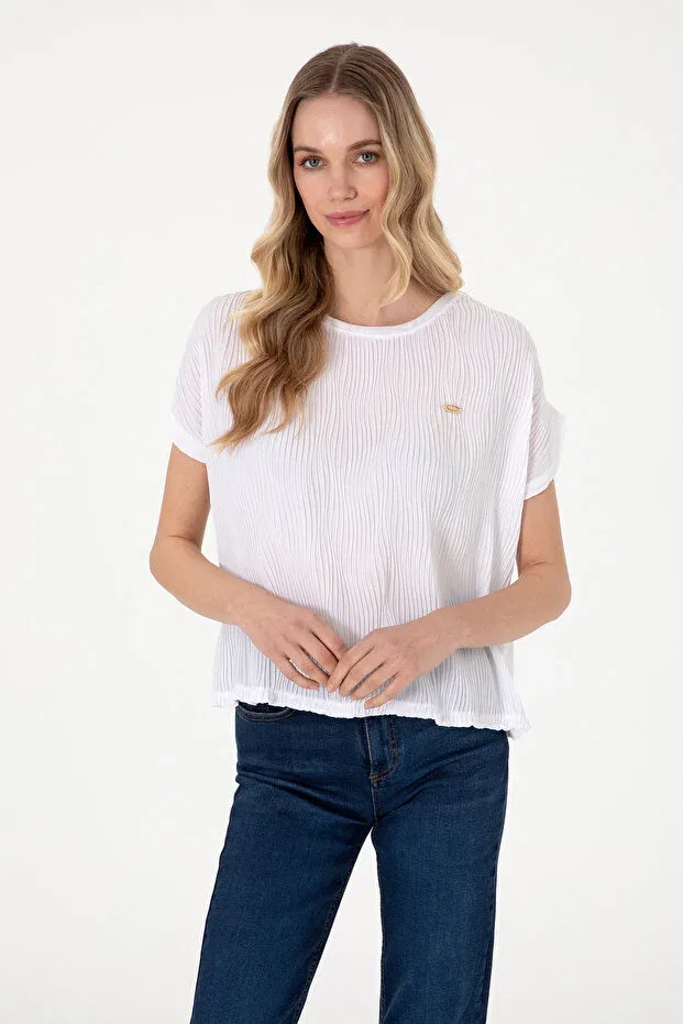 Женская футболка с коротким рукавом U.S. Polo Assn., White — фото 3