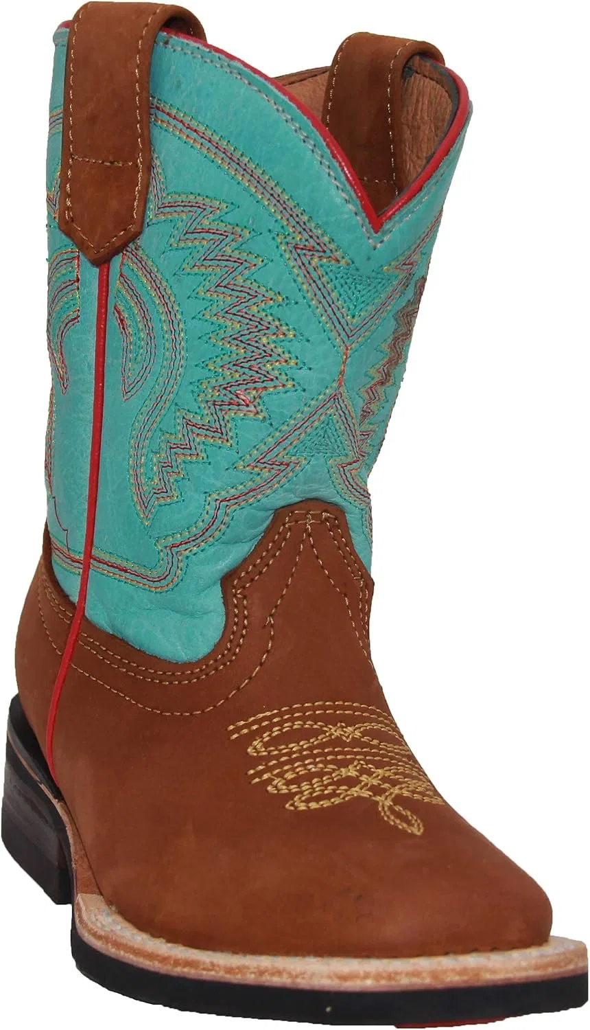 Детские сапоги для девочек с принтом Kids Western Boots Girls Cowgirl Cowboy Boot The Western Shops, Blue Tang