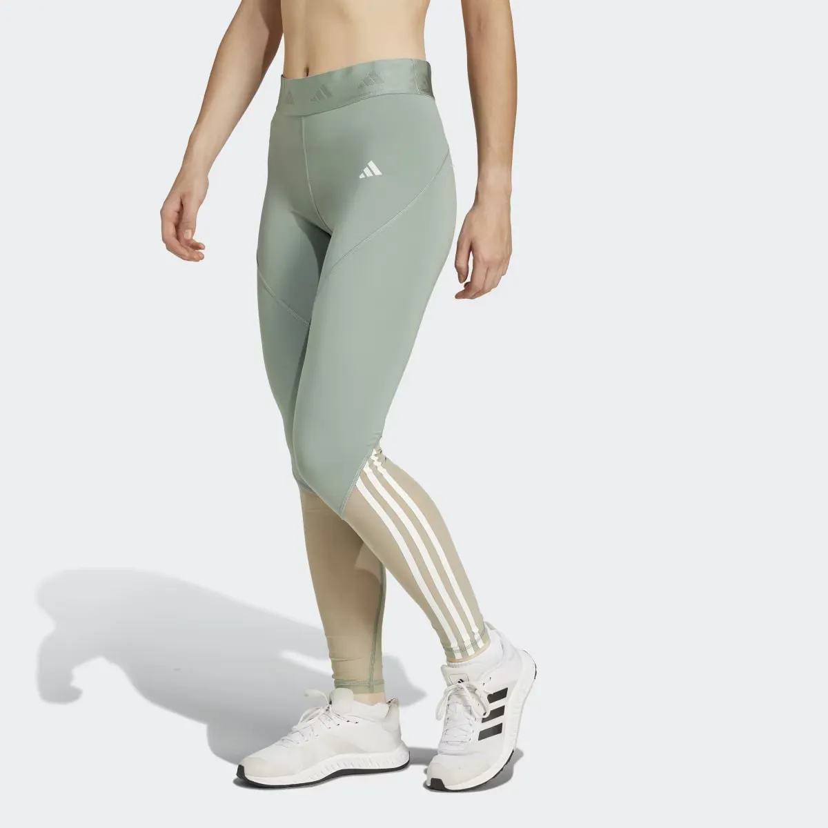 

Длинные женские леггинсы Adidas Hyperglam, зеленый