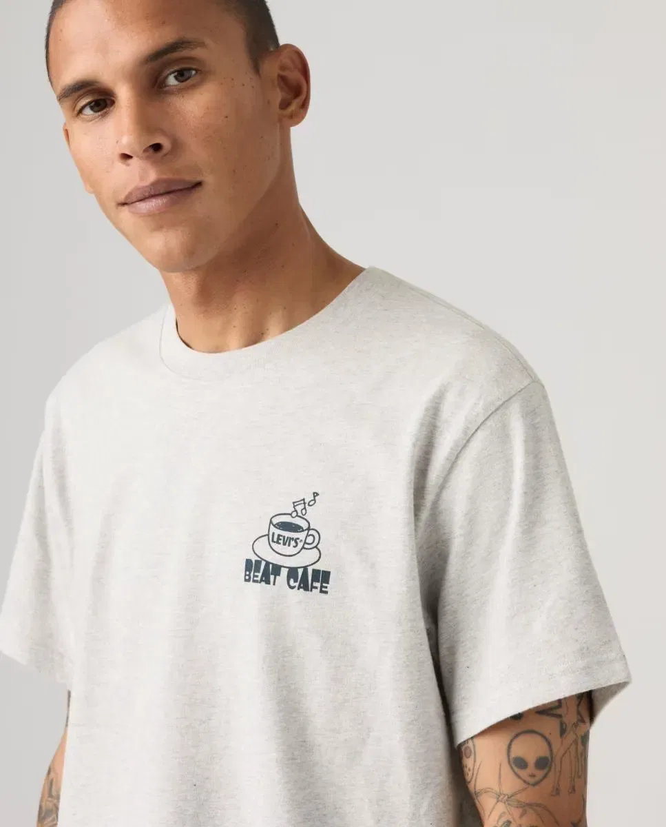 Мужская футболка хлопковая с принтом Levi's, Gris Claro — фото 3