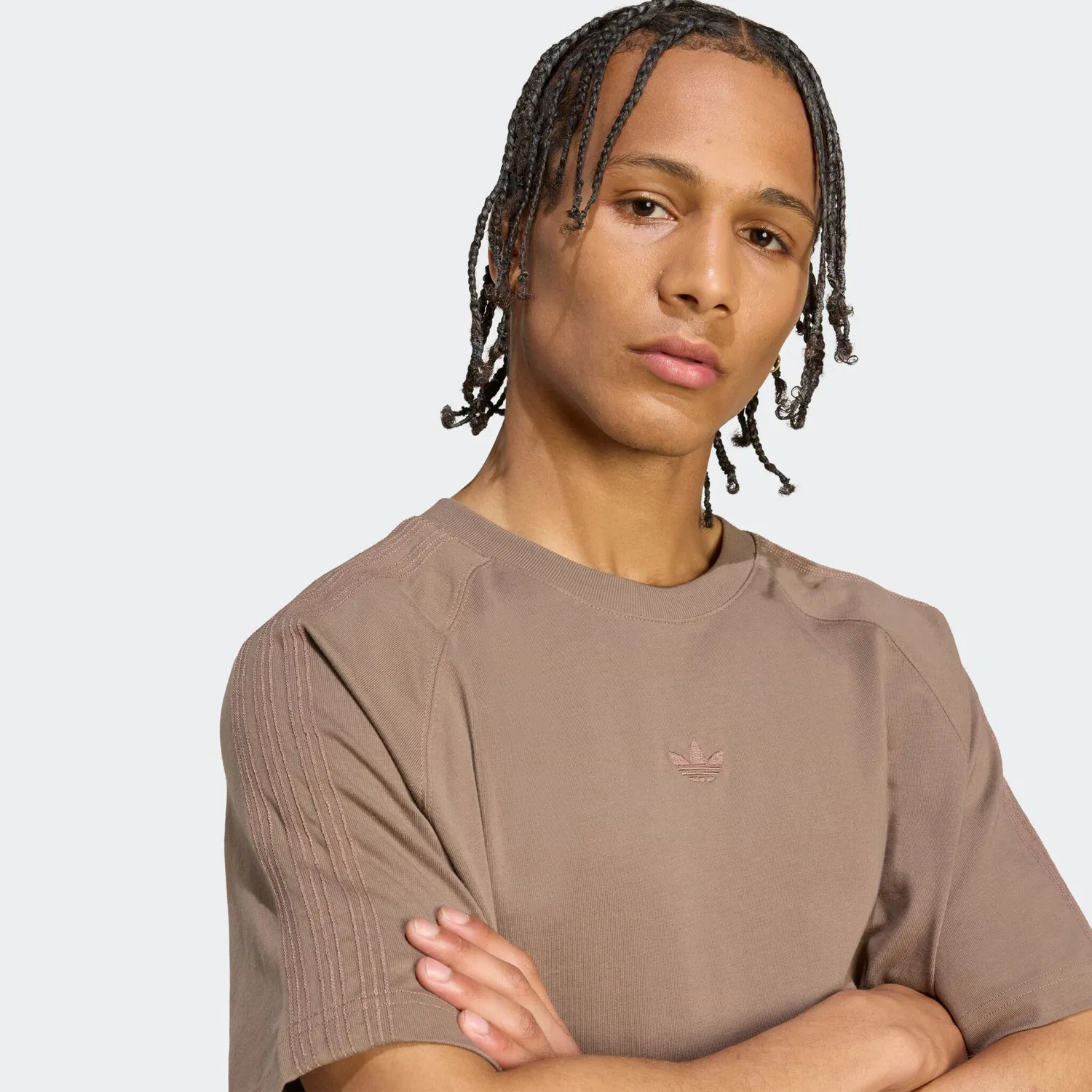 Мужская футболка свободного кроя Premium Essentials Adidas Originals, Earth Strata — фото 3