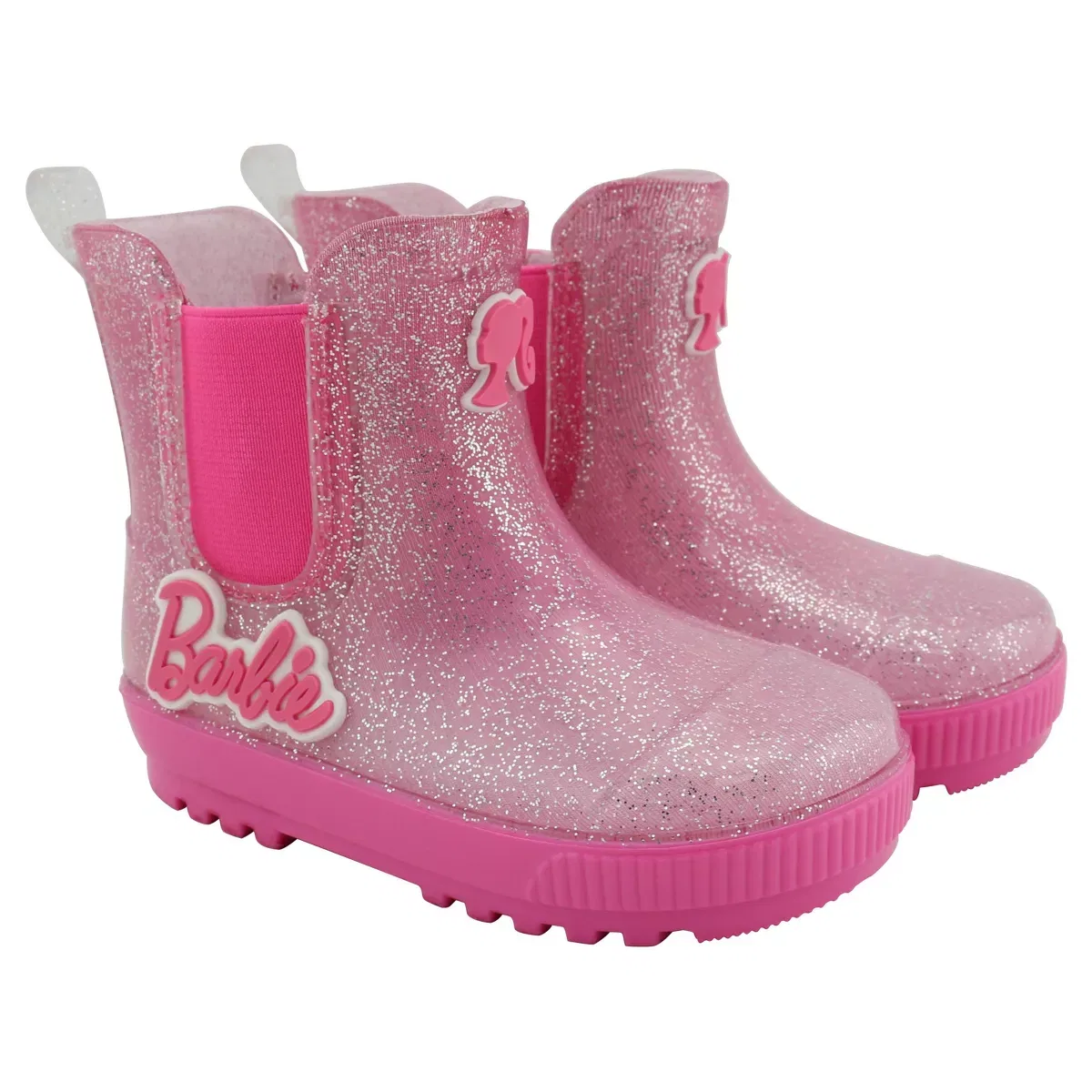 Детские сапоги-челси для девочек водонепроницаемые Barbie, Pink Ombre Glitter — фото 2
