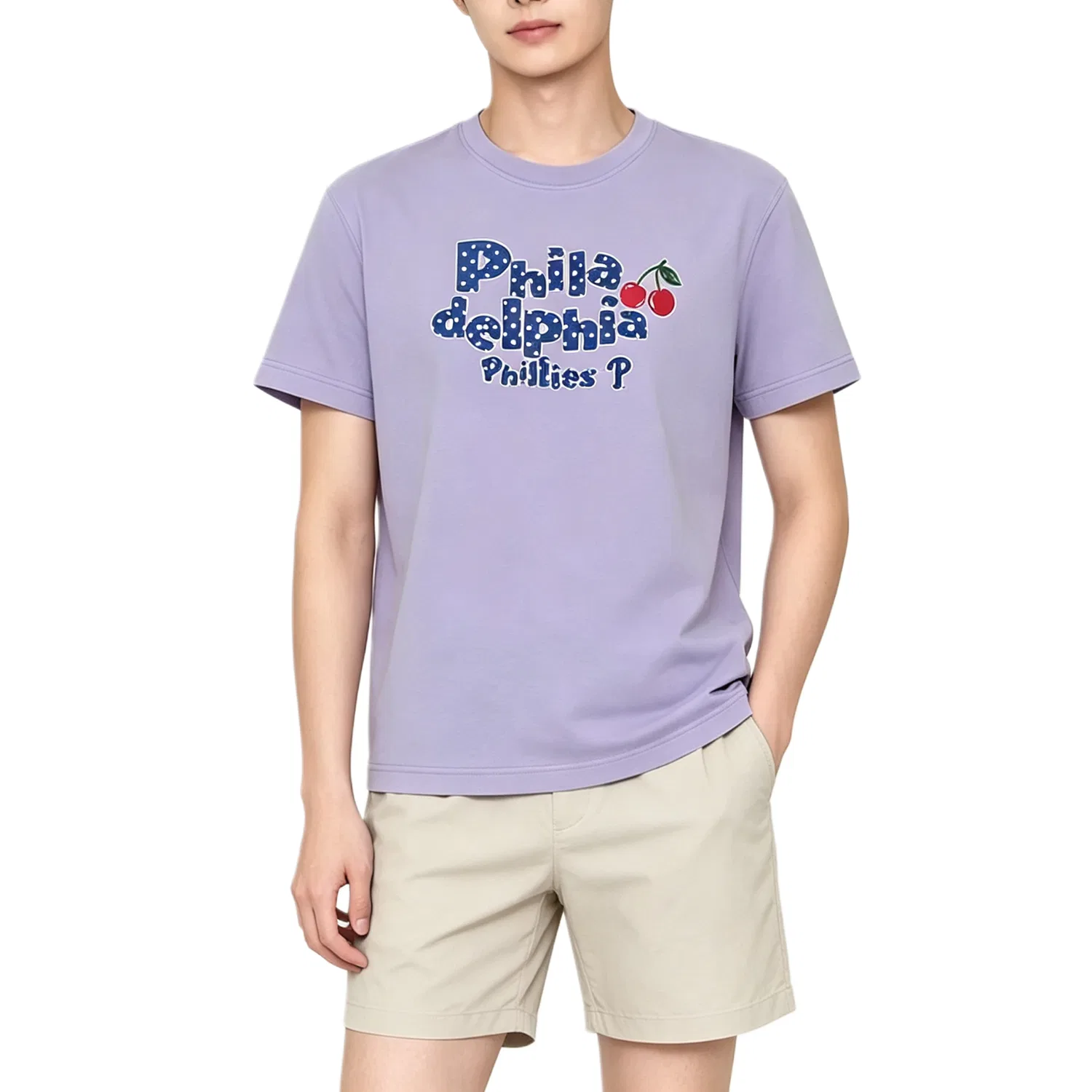 Детская футболка с принтом Philadelphia Phillies Lavender MLB — фото 3