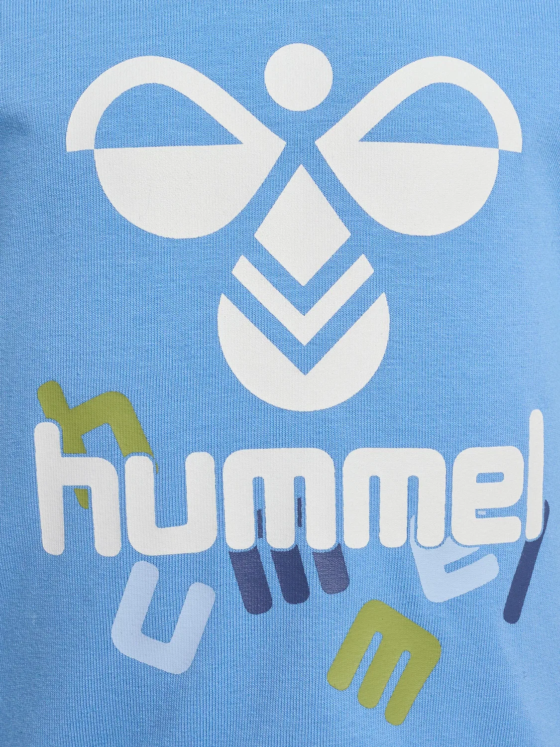 Детская футболка с принтом Hmldream Hummel, Wolkiges Blau Lagunenblau Hellblau — фото 4