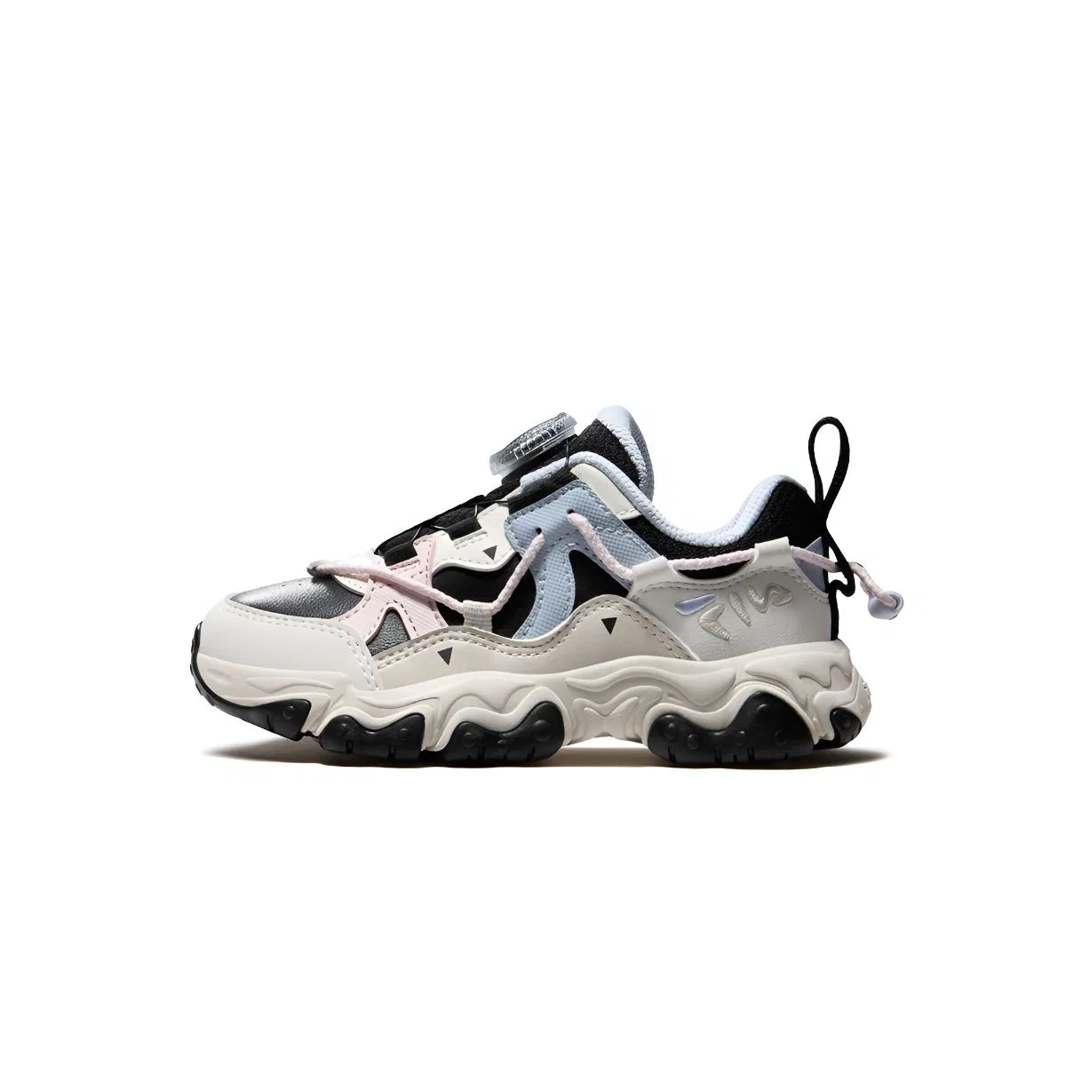 Детские кроссовки для бега с синтетическим верхом FILA KIDS, Black/Milk White