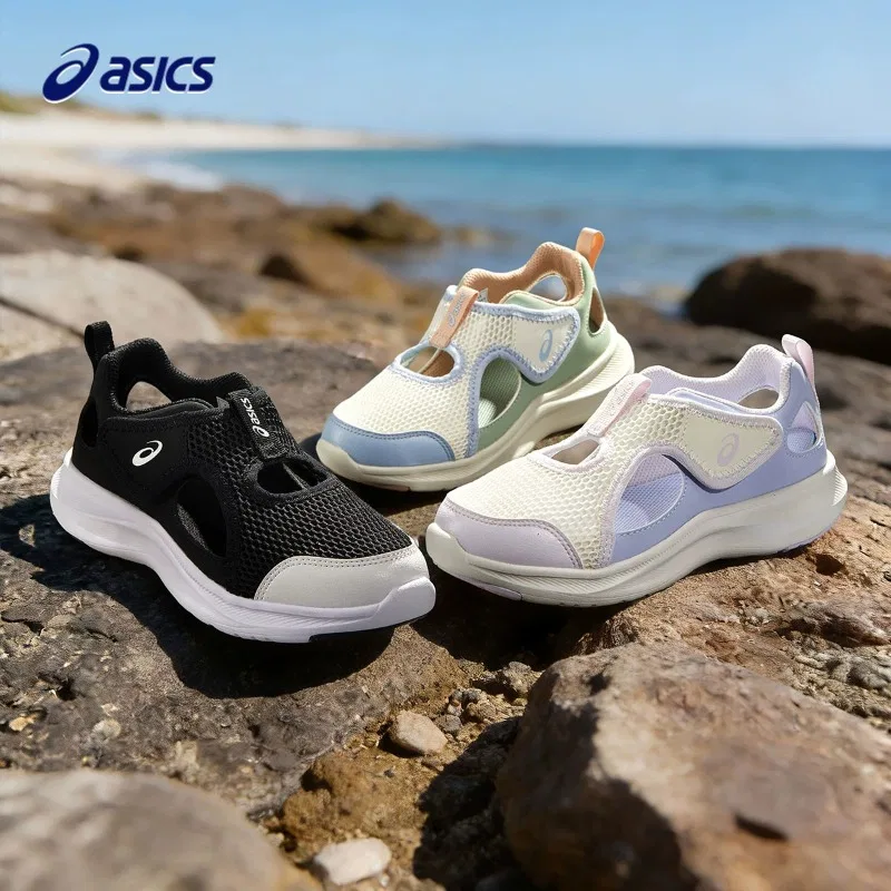 Детские сандалии из сетки и синтетической кожи ASICS, 100 White Flower Color — фото 4
