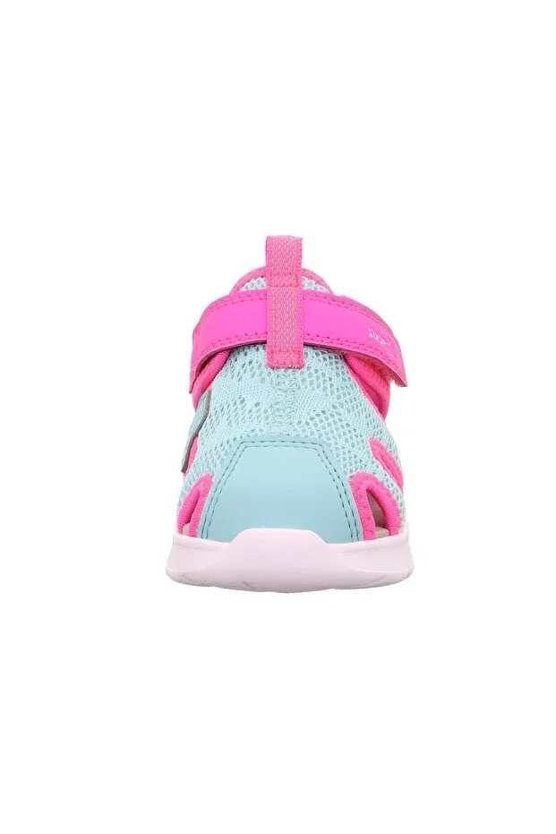 Детские туфли для девочек с принтом Superfit, Light Blue And Pink Fabric — фото 4