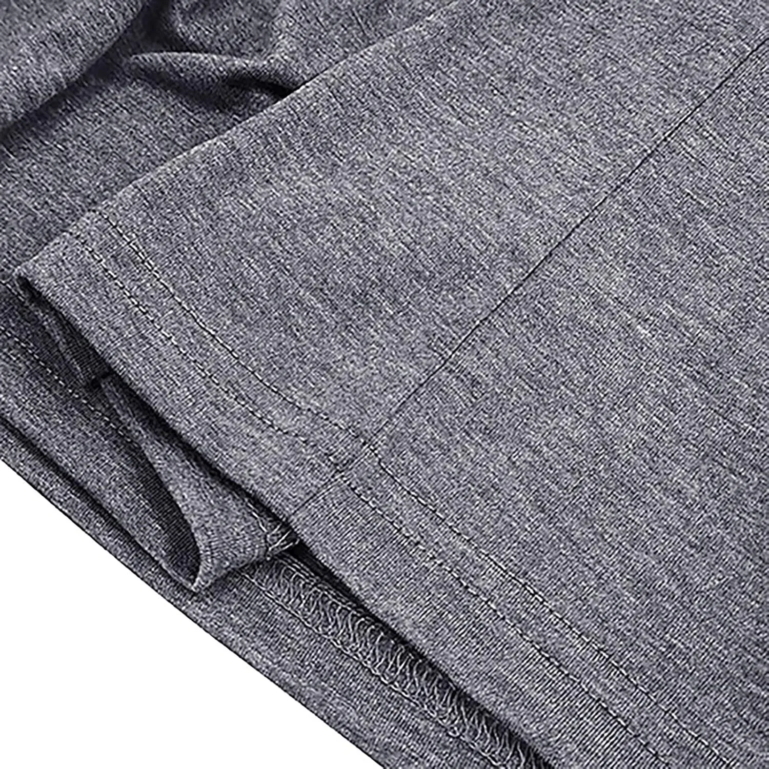 Мужская свободная футболка с длинным рукавом, Light Gray — фото 4