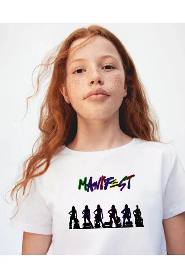 Детская футболка с принтом Manifest Group Design Cirokids, White — фото 2