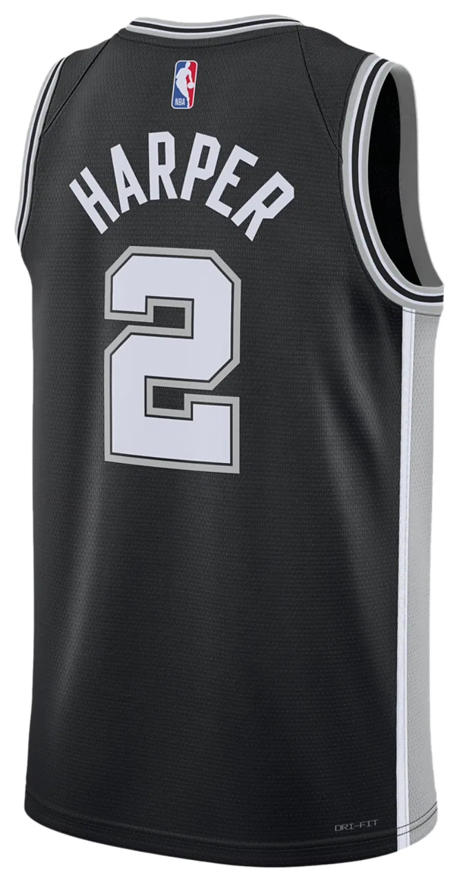 Мужская баскетбольная джерси NBA Swingman Icon Nike, черный — фото 2