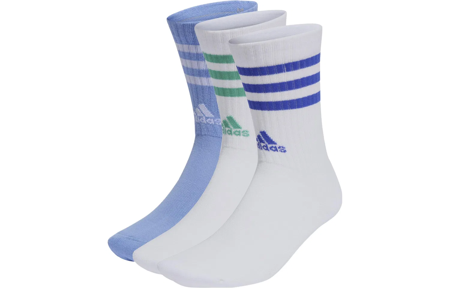 Женские носки-гольфы 3 пары Adidas, White+Blue