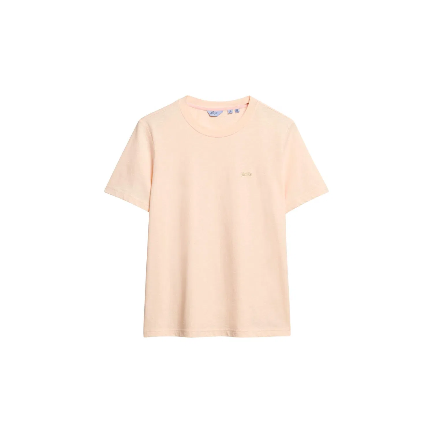 Женская хлопковая футболка Superdry Essential Logo Slub, Rosa / Blutenblattbeige