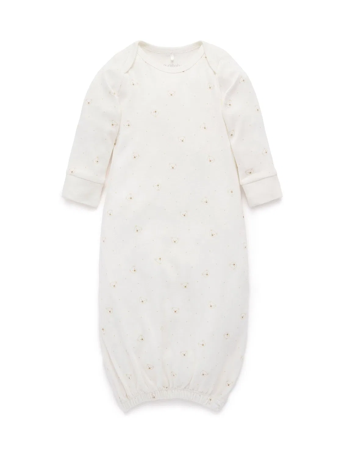 Комбинезон для сна с принтом медвежонка Purebaby, Natural — фото 2