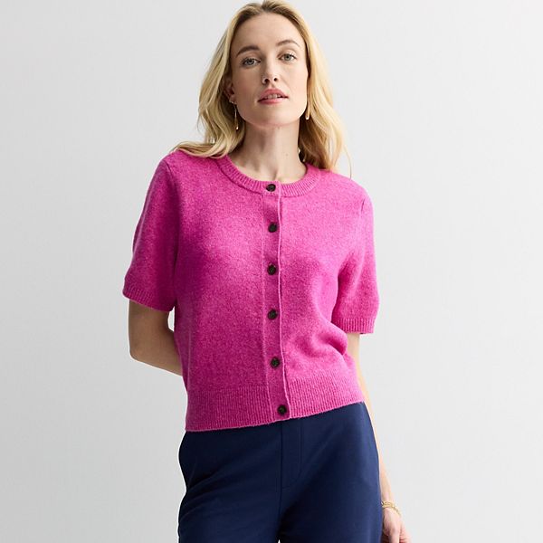 

Женский уютный кардиган с коротким рукавом Nine West, Coredelia Pink