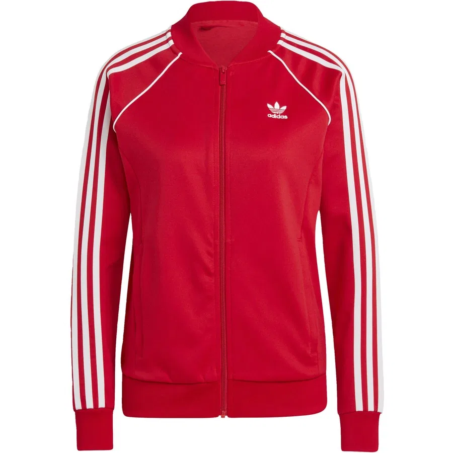Спортивный свитшот с длинным рукавом Adicolor Classics SST Track Top adidas, Красный — фото 3